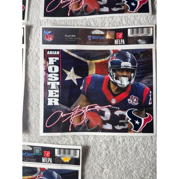 Houston Texans Wall Decal Texans Car Sticker Arian Foster Reusable #23 Lot Of 5‎ - Picture 4 of 4